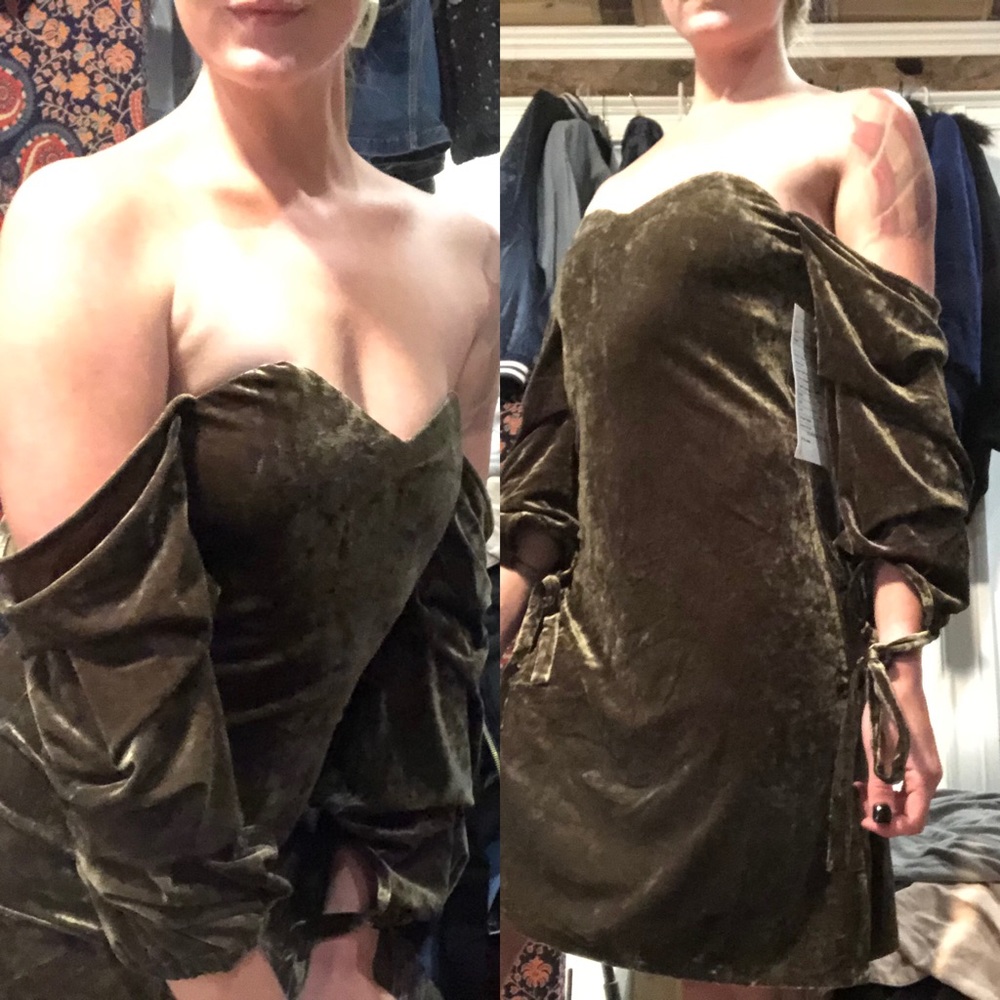Adorably sexy cold shoulder dress